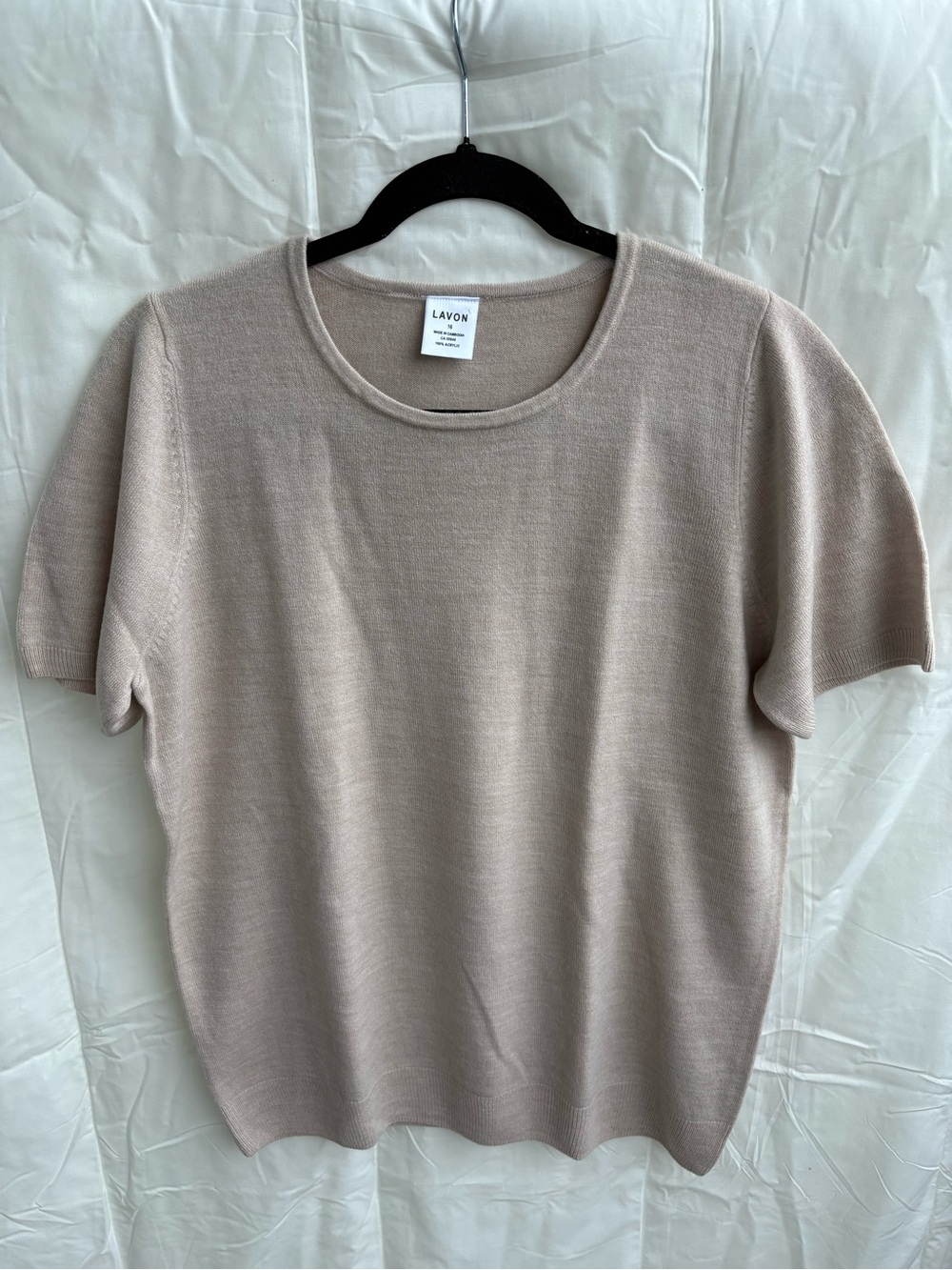 Lavon Short Sleeve Knit Tee in Taupe